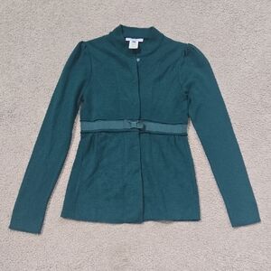 Paul & Joe Sister Green Merino Wool Blend Knit Cardigan Size Eur 38 US 6